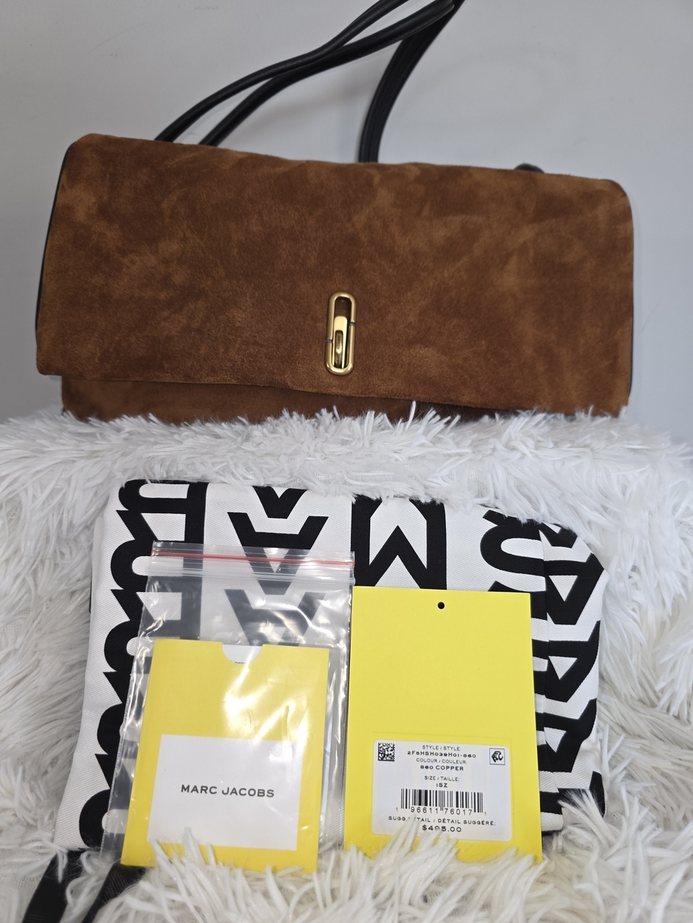 Marc Jacobs Copper Suede Large Dual Shoulder Bag